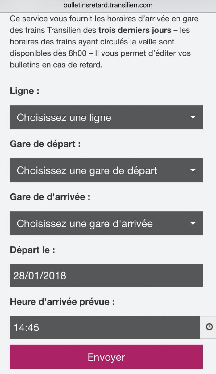 O Retrouver Les Bulletins De Retard Pour Votre Train Transilien